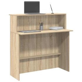 recepciós pult sonoma tölgy 100x50x103,5 cm szerelt fa