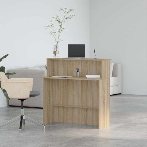  recepciós pult sonoma tölgy 100x50x103,5 cm szerelt fa