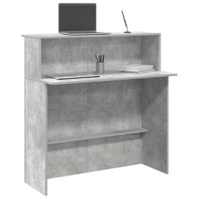  recepciós pult betonszürke 100x50x103,5 cm szerelt fa