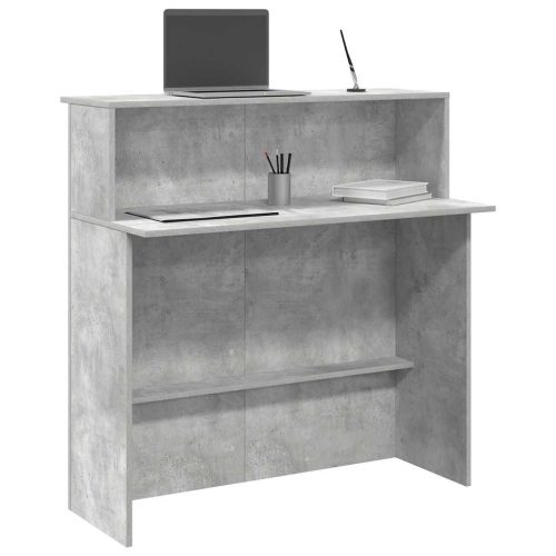  recepciós pult betonszürke 100x50x103,5 cm szerelt fa
