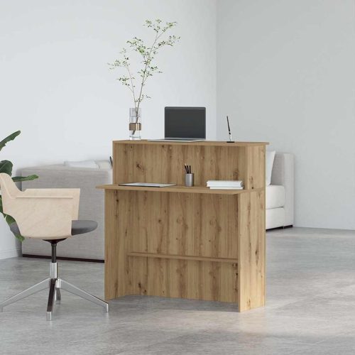  recepciós pult kézműves tölgy 100x50x103,5 cm szerelt fa