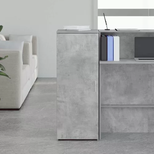  tároló szekrény betonszürke 40x45x103,5 cm szerelt fa