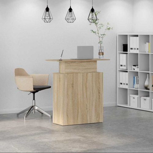  recepciós pult sonoma tölgy 100x40x104 cm szerelt fa