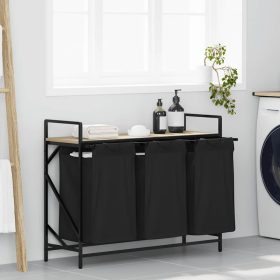  sonoma tölgy mosodai kosár 3 rekeszes polccal