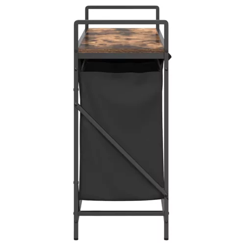  füstölt tölgy mosodai kosár 3 rekeszes polccal