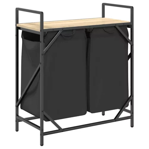  sonoma tölgy mosodai kosár 2 rekeszes polccal