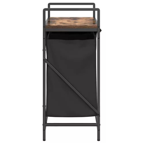  füstölt tölgy mosodai kosár 2 rekeszes polccal