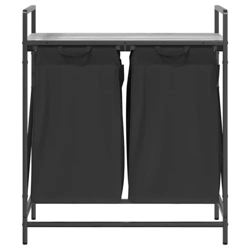  szürke sonoma mosodai kosár 2 rekeszes polccal