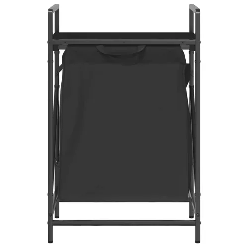  fekete tölgyfa mosodai kosár 1 rekeszes polccal