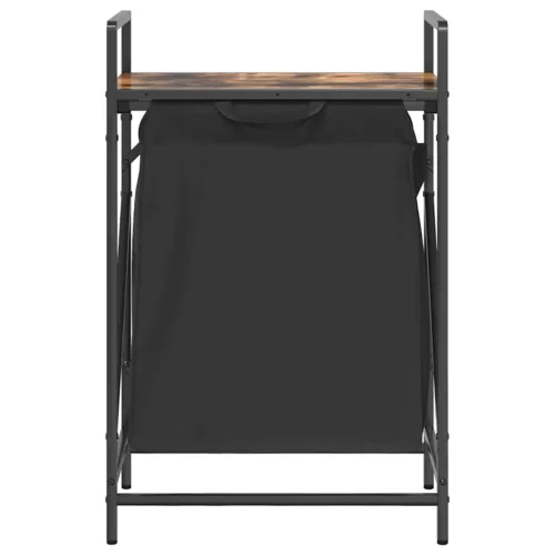  füstölt tölgy mosodai kosár 1 rekeszes polccal