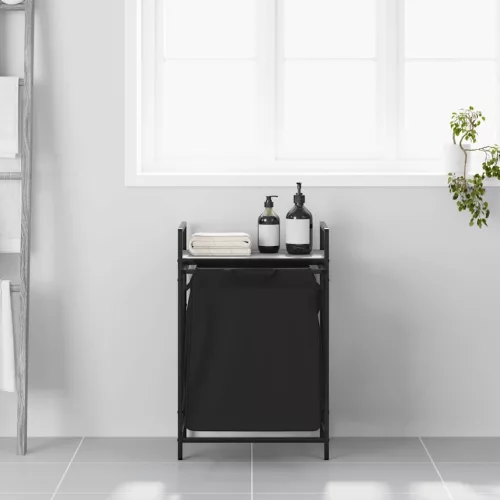  szürke sonoma mosodai kosár 1 rekeszes polccal