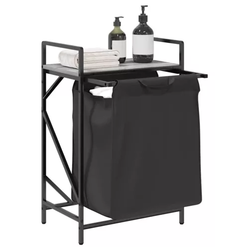  szürke sonoma mosodai kosár 1 rekeszes polccal