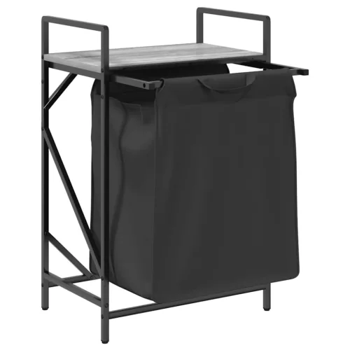  szürke sonoma mosodai kosár 1 rekeszes polccal