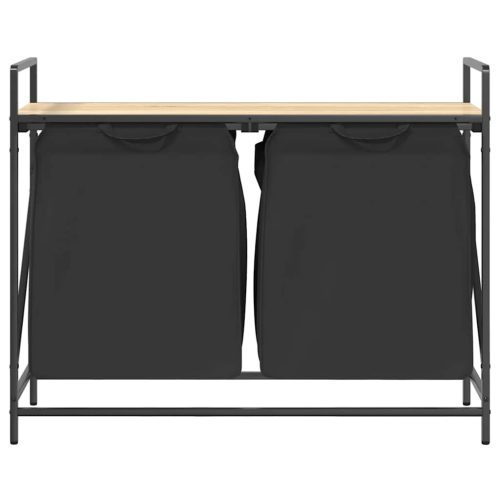  sonoma tölgy mosodai kosár 2 rekeszes polccal