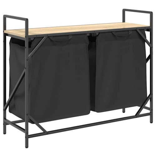  sonoma tölgy mosodai kosár 2 rekeszes polccal