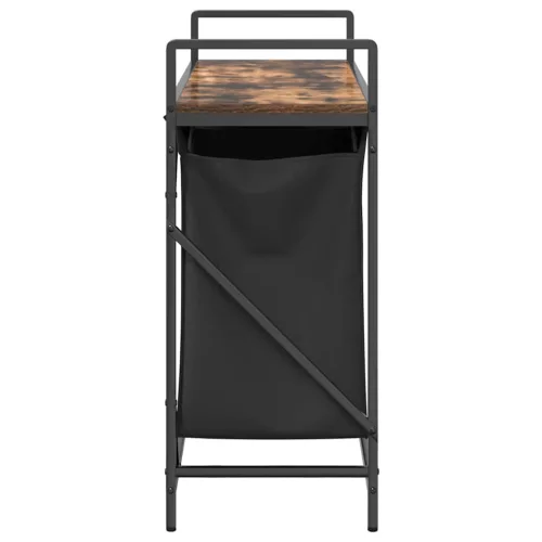  füstölt tölgy mosodai kosár 2 rekeszes polccal