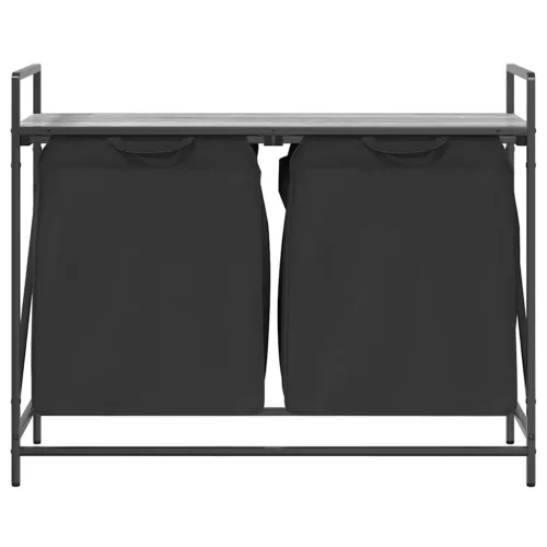  szürke sonoma mosodai kosár 2 rekeszes polccal