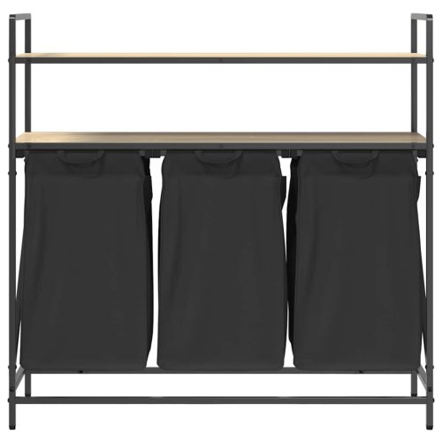  sonoma tölgy mosodai kosár 3 rekeszes polcokkal