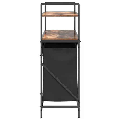  füstölt tölgy mosodai kosár 3 rekeszes polcokkal