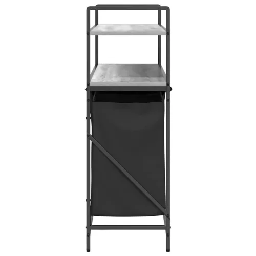  szürke sonoma mosodai kosár 3 rekeszes polcokkal