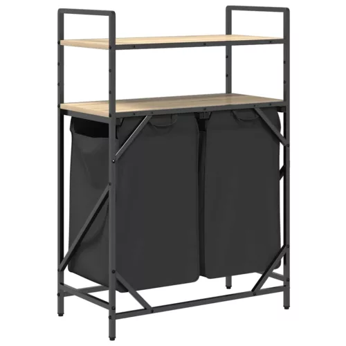  sonoma tölgy mosodai kosár 2 rekeszes polcokkal