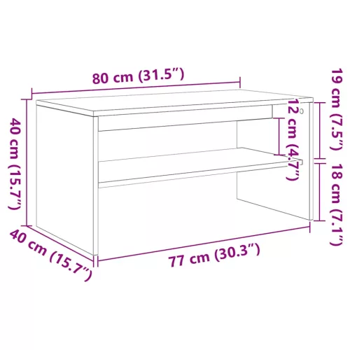  betonszürke forgácslap TV-szekrény 80 x 40 x 40 cm