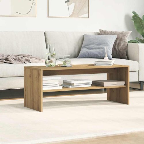  kézműves tölgy színű szerelt fa TV-szekrény 100x40x40 cm