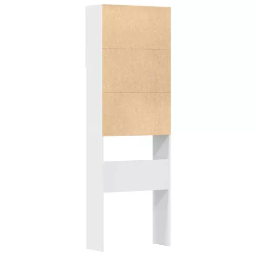  fehér szerelt fa mosógépszekrény 64 x 24 x 190 cm