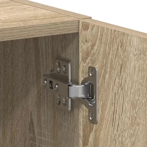  sonoma tölgy színű szerelt fa mosógépszekrény 64 x 24 x 190 cm