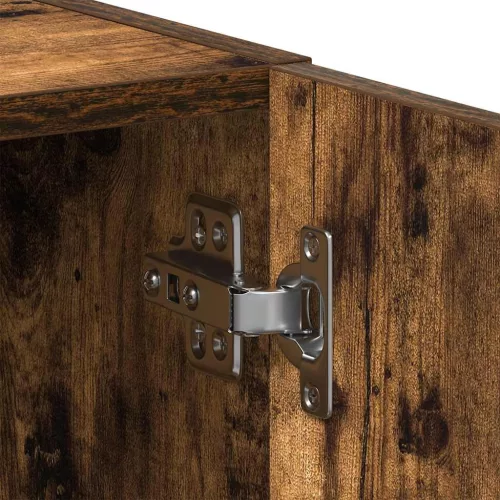  füstös tölgyszínű szerelt fa mosógépszekrény 64 x 24 x 190 cm