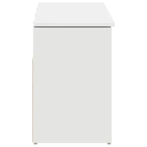  fehér szerelt fa cipőpolc 102x30,5x45 cm