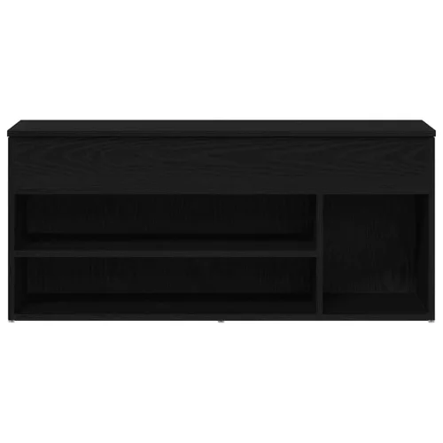  fekete szerelt fa cipőpolc 102x30,5x45 cm