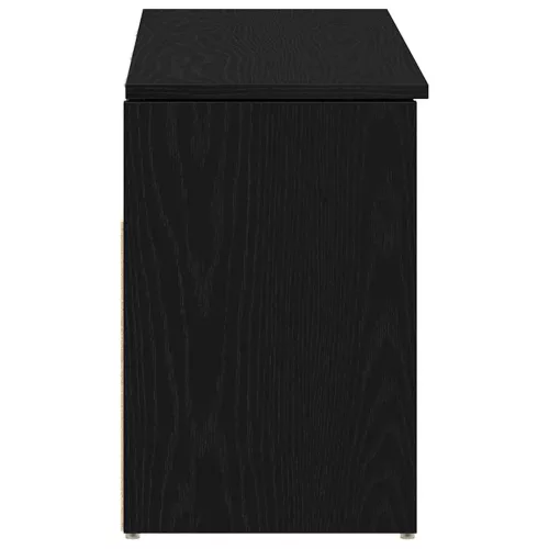  fekete szerelt fa cipőpolc 102x30,5x45 cm