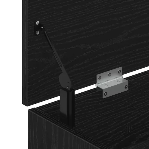  fekete szerelt fa cipőpolc 102x30,5x45 cm