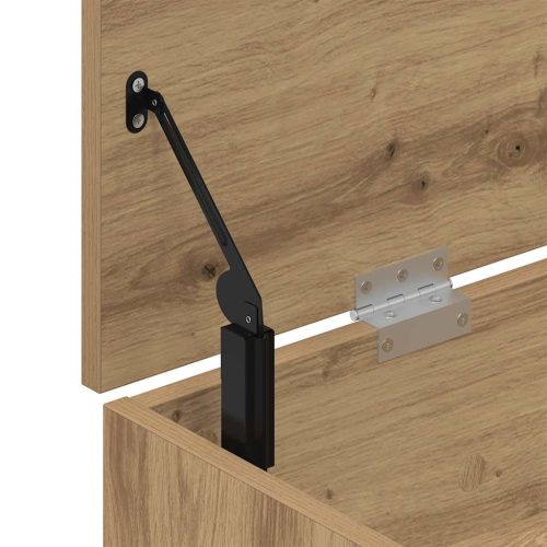  kézműves tölgy színű szerelt fa cipőtároló pad 102x30,5x45 cm