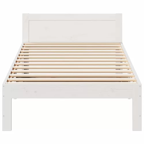  fehér tömör fenyőfa ágy matrac nélkül 90 x 200 cm
