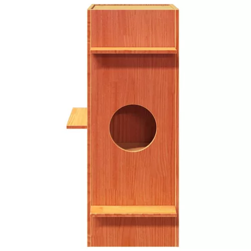  Macskaház viaszbarna 43x43x90 cm tömör fa fenyőfa