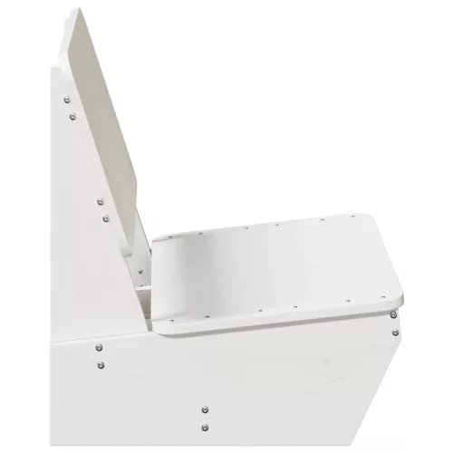  2 db fehér tömör fenyőfa kerti szék 60x64x70,5 cm