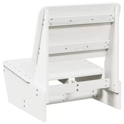  2 db fehér tömör fenyőfa kerti szék 60x64x70,5 cm