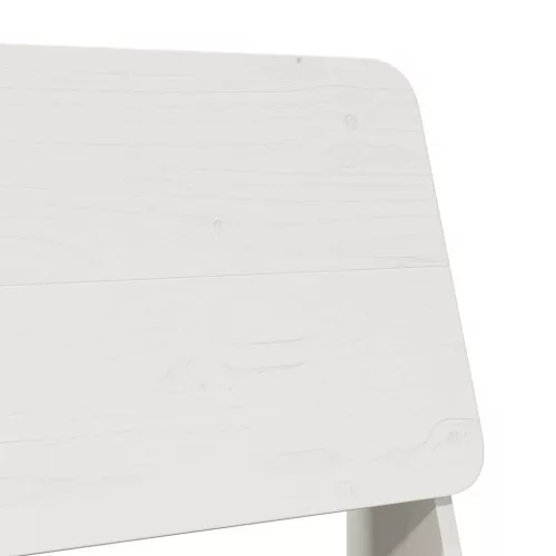  2 db fehér tömör fenyőfa kerti szék 60x64x70,5 cm