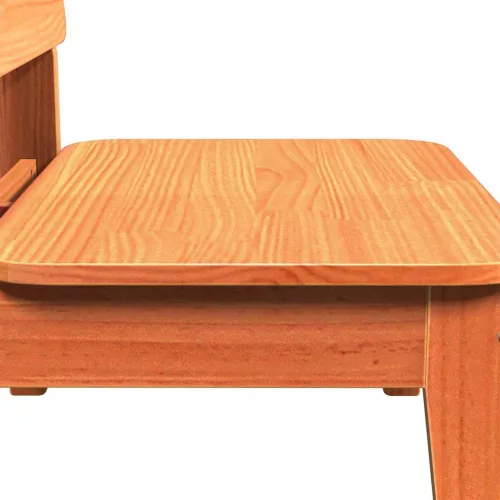  Kerti székek 2 db viaszbarna 60x52,5x72 cm tömör fa fenyőfa