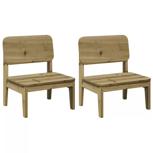  Kerti székek 2 db 60x52,5x72 cm impregnált fa fenyőfa