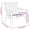  Kerti adirondack szék fehér 75x77x77 cm tömör fa fenyőfa