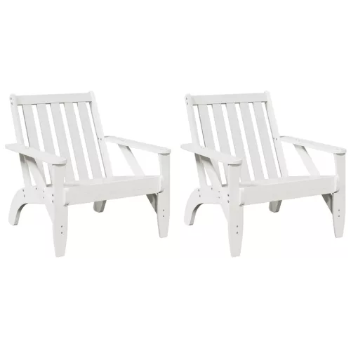  Kerti adirondack székek 2 db fehér 75x77x77 cm tömör fa fenyőfa