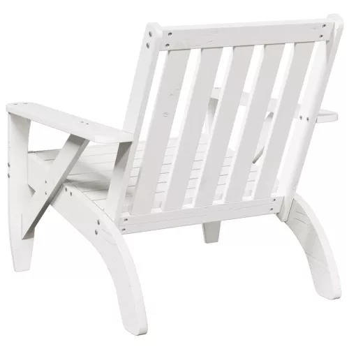  Kerti adirondack székek 2 db fehér 75x77x77 cm tömör fa fenyőfa