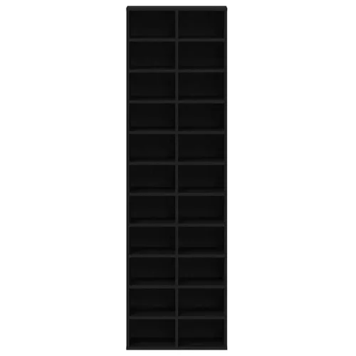  fekete tölgy szerelt fa cipősszekrény 54 x 34 x 183 cm