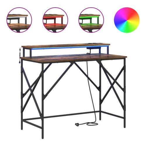  Asztal Füstölt tölgy 100 x 50 x 86.5 cm Faanyag