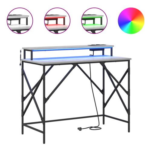  Asztal Szürke sonoma 100 x 50 x 86.5 cm Faanyag