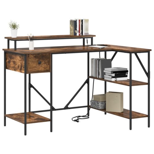  Asztal Füstölt tölgy 120 x 79 x 86.5 cm Faanyag