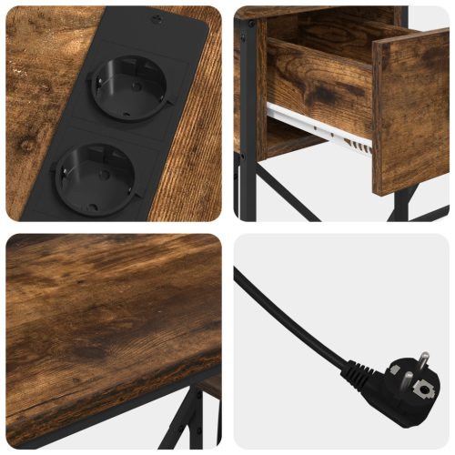  Asztal Füstölt tölgy 120 x 79 x 86.5 cm Faanyag